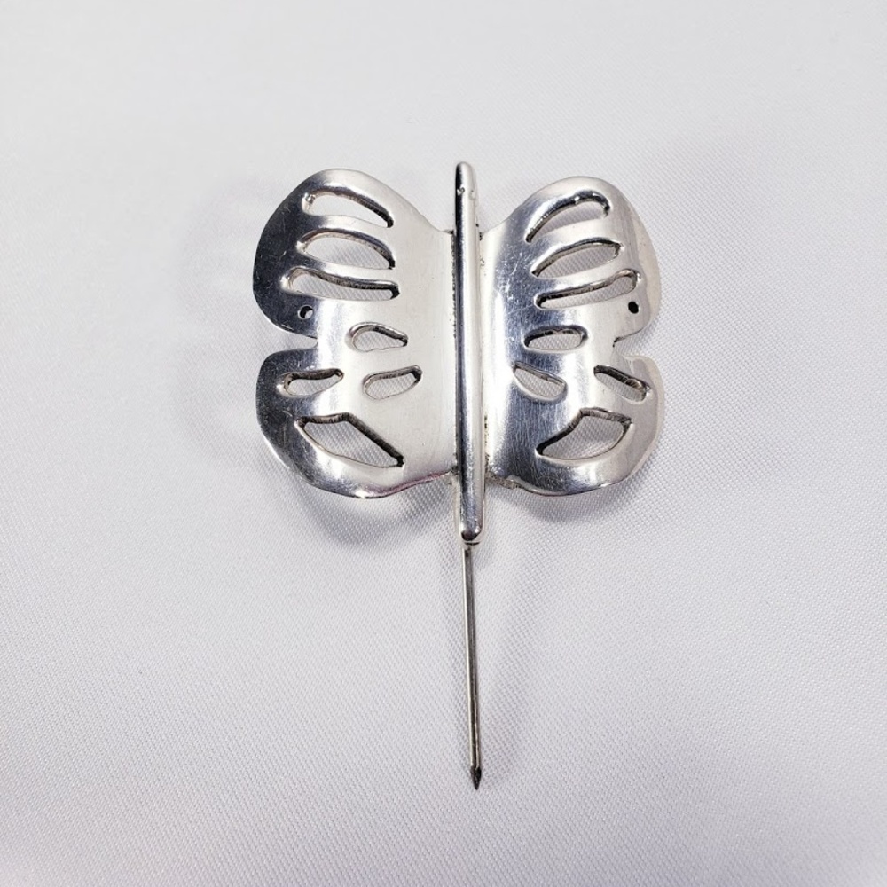 Vintage Taxco Sterling Butterfly Brooch - Picture 5 of 8